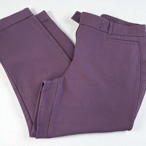 White House Black Market Purple Slim Crop Pants